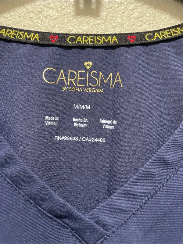 Careisma Scrub Top Stretch Women's Sz M Blue Size M - Image 2
