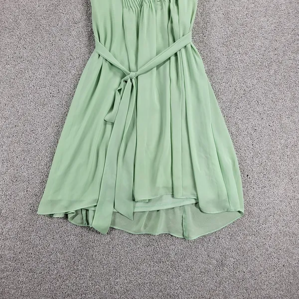 CB established 1962 Womens Dress 14 Green V-Neck Pleated Front Tie Waist Flowy - Image 12