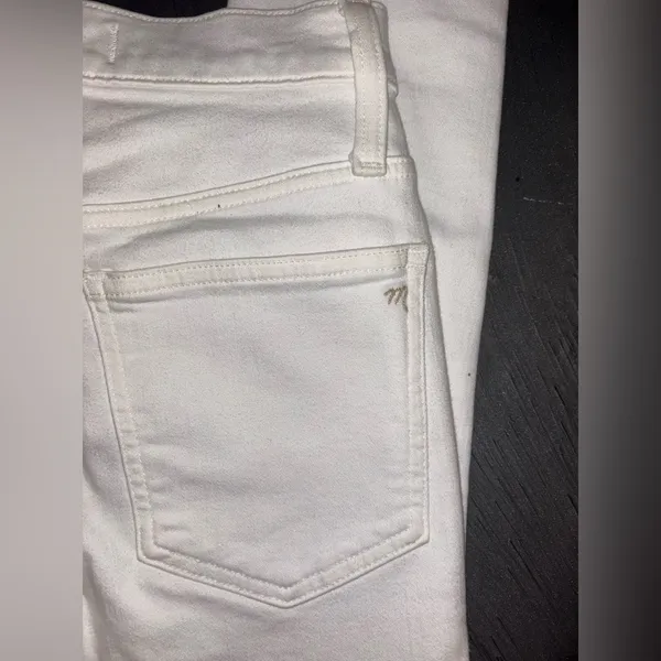 NWT Madewell Women's‎ White Button Fly Jeans-10”High Rise Skinny Crop- Size 23 - Image 6