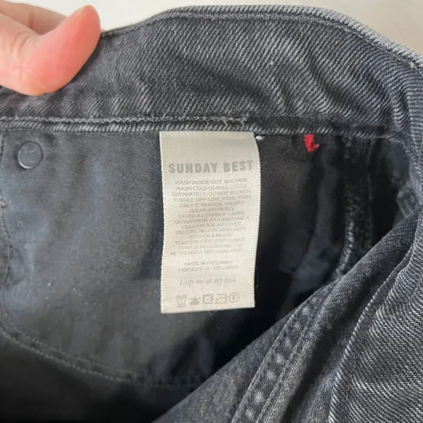 Sunday Best Aritzia Womens Black High-Waisted Straight Leg Jeans Size 29 - Image 12