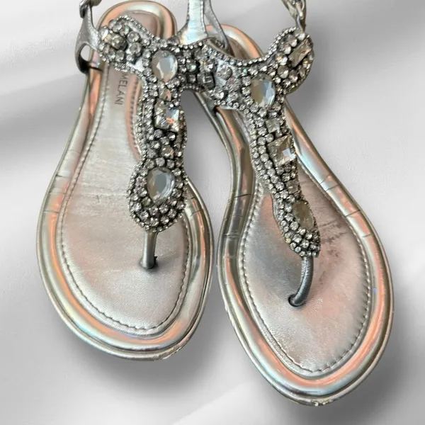Antonio‎ Melani Silver Leather Embellished Sandals - Image 2