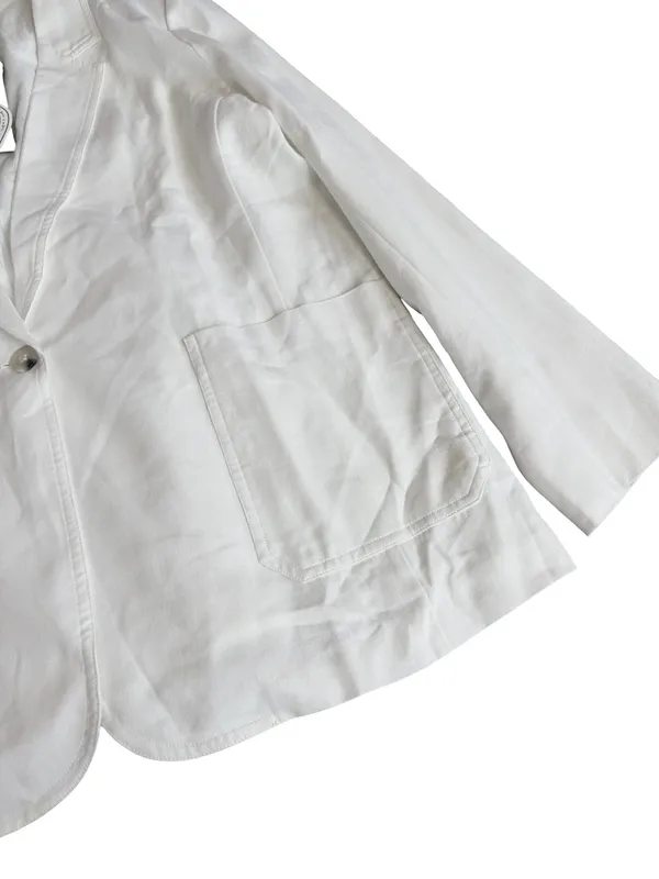 Tuckernuck Studio McGee White Linen Blend Blazer Pockets XX-Large Women's NWT - Image 5