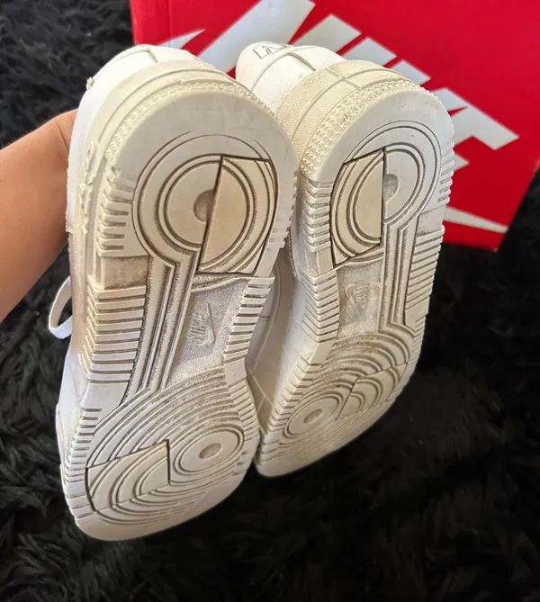 Nike Af1 Air Force One Shadow White Lace Up Platform Shoes Sneakers - Image 6