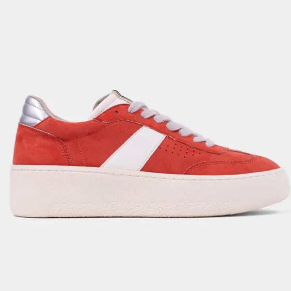 SHU SHOP Stacey Coral Suede Platform Sneakers Women’s Size 9 Lace-Up Casual - Image 8