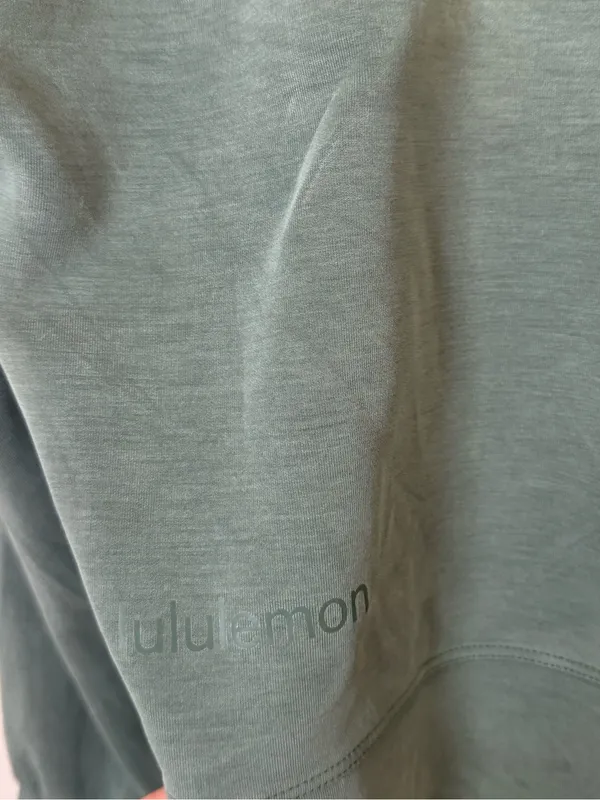 Lululemon Softstreme Perfectly Oversized Cropped Crew Medium Forest - Image 4