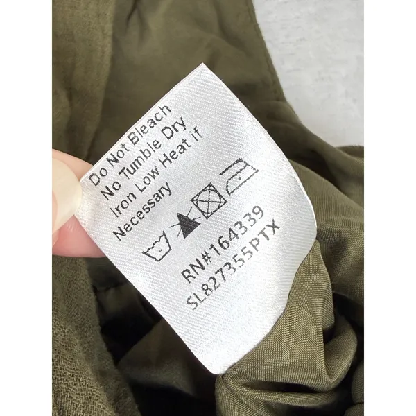 Petal + Pup‎ Womens Olive Green Gauze Wide Leg Sleeveless Jumpsuit Size L - Image 11