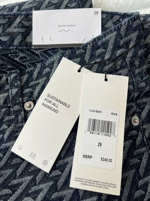 7 For All Mankind Printed Jeans - Image 4