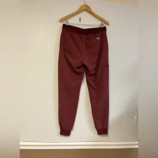 Figs Women’s Zamora Jogger Scrub‎ Pants - Burgundy - Size Small - Image 4