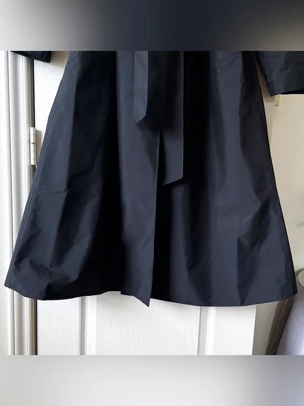 Lululemon Oversized Tie-Waist Trench Coat Black‎ Size 2 Excellent - Image 4