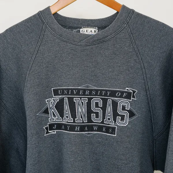 Gear for Sports Vintage 90s University of Kansas Jayhawks Sweatshirt - Image 3