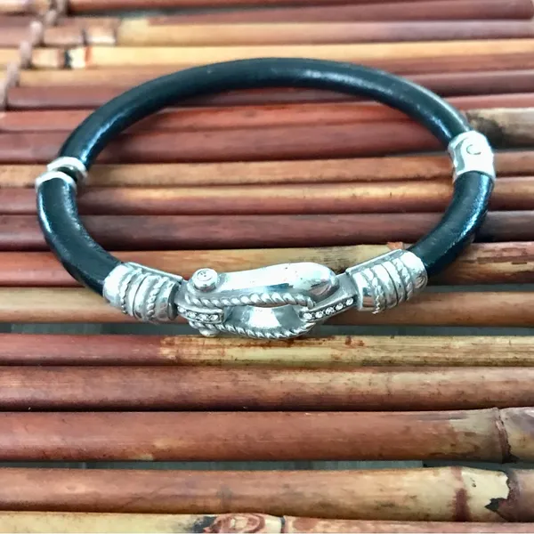 Brighton Elegant Silver and Black Bracelet Bangle - Image 4