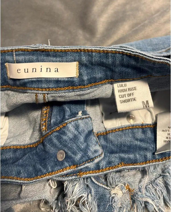 Eunina Distressed Jean Shorts - Image 3