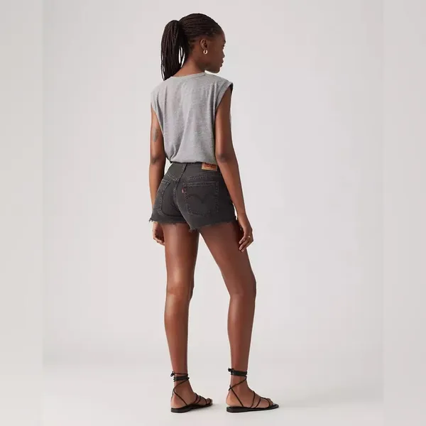 Levi's ® 501® Original Fit HR Denim Shorts - Faded Black - 26W - Image 3