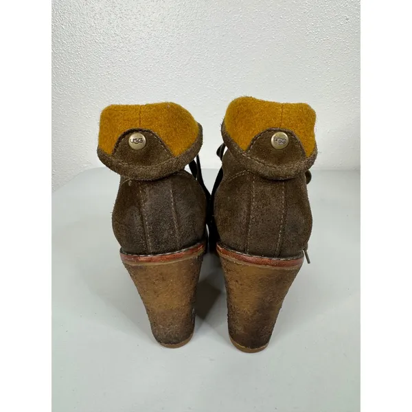 Ugg Y2K Calynda Suede Heeled Boots Size‎ 7.5 - Image 4