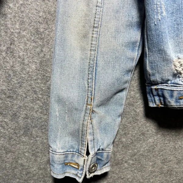 Ci Sono Denim Collection Distressed Trucker Jacket Med Wash Womens Medium - Image 6