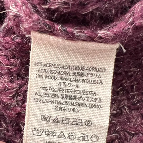 Free People Purple Soft Knit Oversized Pullover Sweater, S - Image 13