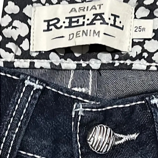 REAL ARIAT Low Rise Boot‎ Rosy Whipstitch Jeans C21 - Image 11