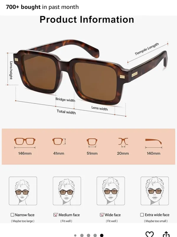 SOJOS Big Trendy Square Polarized Sunglasses - Image 5