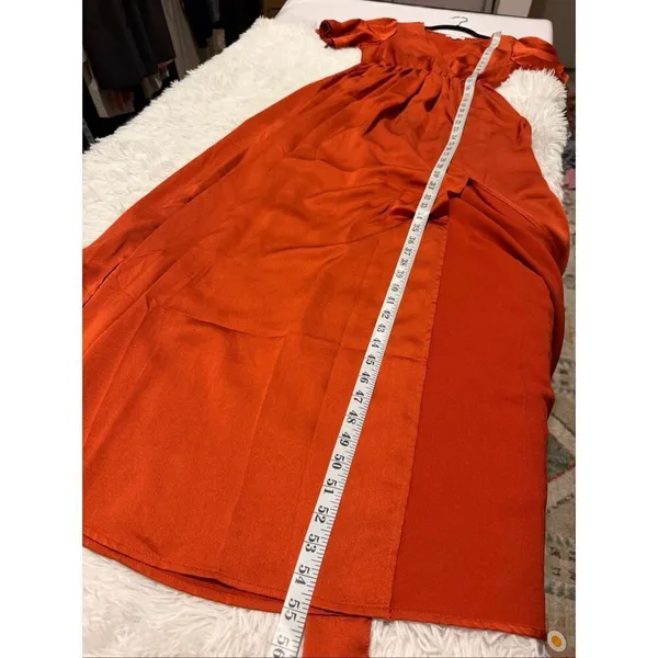 Baltic Born Sicily Satin Maxi Dress in Rust Small - Image 6