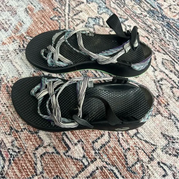 Chacos Women’s ZX2 Classic Double Green/Blue Stripe Size 7 Athletic Sandals - Image 3