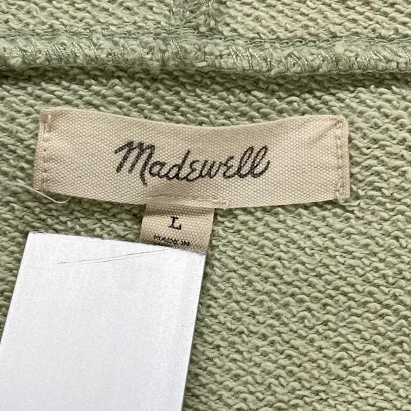 Madewell Hoodie Pullover Sweatshirt Pouch Pocket Balloon Sleeve‎ Green L - Image 4