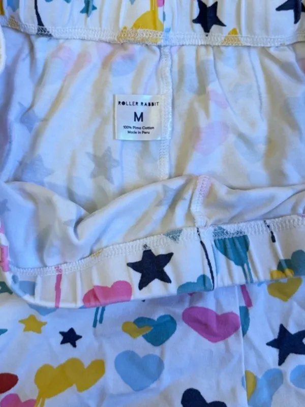 Roller Rabbit Kerri Rosenthal Starry Starry Love Polo Short Pajama set Med/Small - Image 6