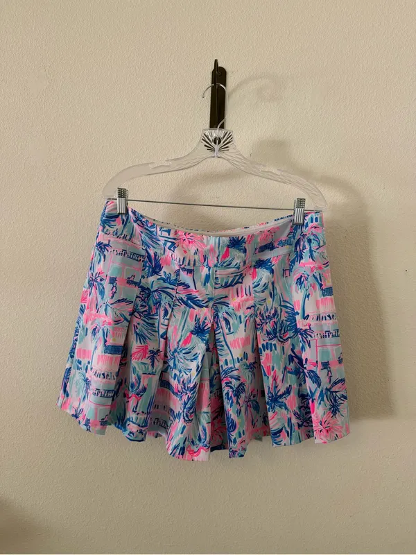Lilly Pulitzer Fraser Skort Shorts in Ravello Blue / Perfect Match - Image 9