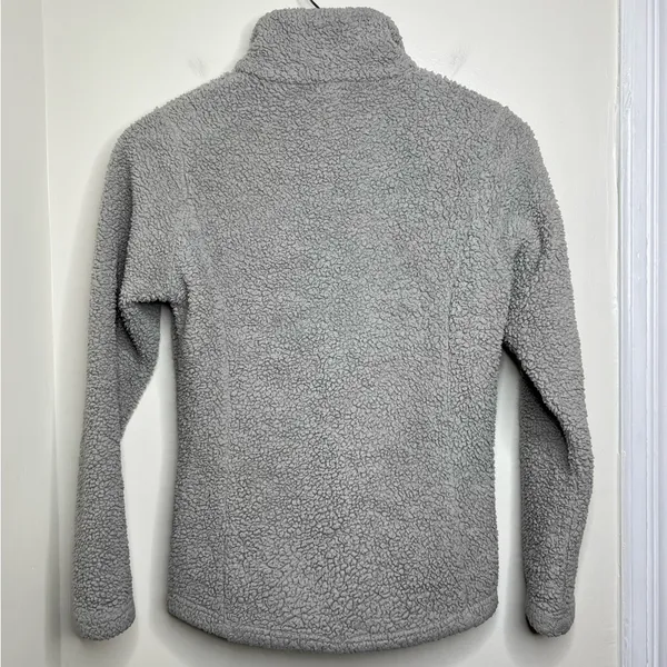 Patagonia Fleece Sherpa 1/4 Zip Pullover Top Gray Women’s Size XS - Image 5