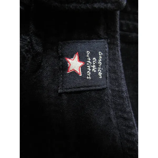 American Eagle Corduroy Mini Skirt Size‎ 12 Black Vintage Y2K Grunge Casual - Image 6