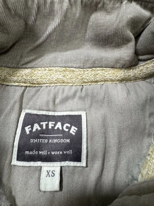 Fatface Pullover Sweater Size XS Grey Marl 1/4 Button Elbow Patches - Image 3