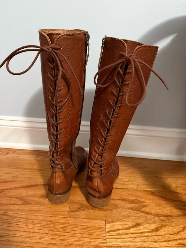 Brown Boots Size 6 - Image 2