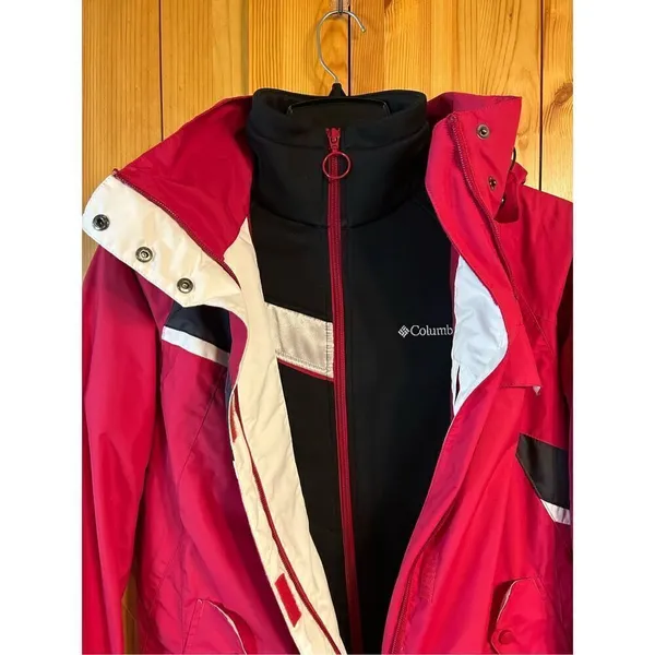 Columbia Women's Interchange Jacket Removable LIner Hood Size Medium Waterproof - Image 2