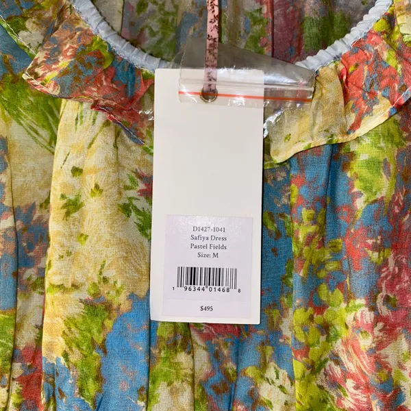 NWT $495 LoveShackFancy Pastel Fields Safiya Scoop Neck Mini Puff Sleeve Dress M - Image 8
