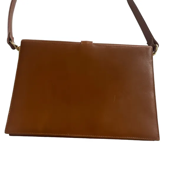 Gallery Originals Brown Leather Crossbody Bag Purse Made In Spain‎ - Image 3