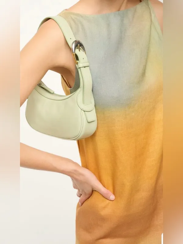 Staud OWEN Bag 100% Cow Leather Pale Jade Original Price $295 - Image 2