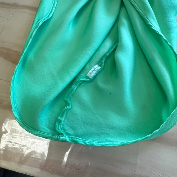 Topshop Green Satin Bias Cut Midi Skirt High Waisted Emerald US 0 - Image 8