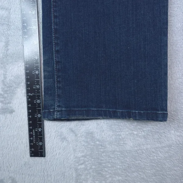 Seven7 Jeans Women 12‎ Blue Dark Wash Embellished Waistband Stretch Bootcut Y2K - Image 10