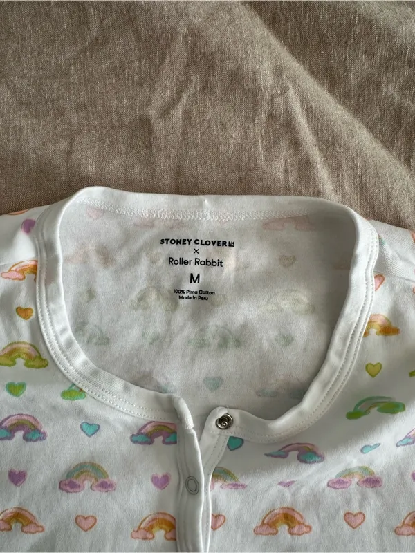Stoney Clover X Roller Rabbit Pajamas M Cotton Candy Clouds Top - Image 2