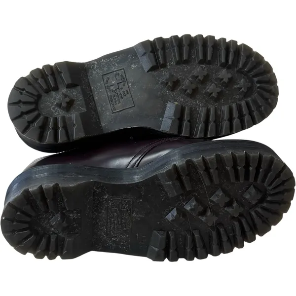 Dr Martens Patent Leather Quad Lace Up‎ 1461 Burgundy Punk Grunge Capsule 7 - Image 9