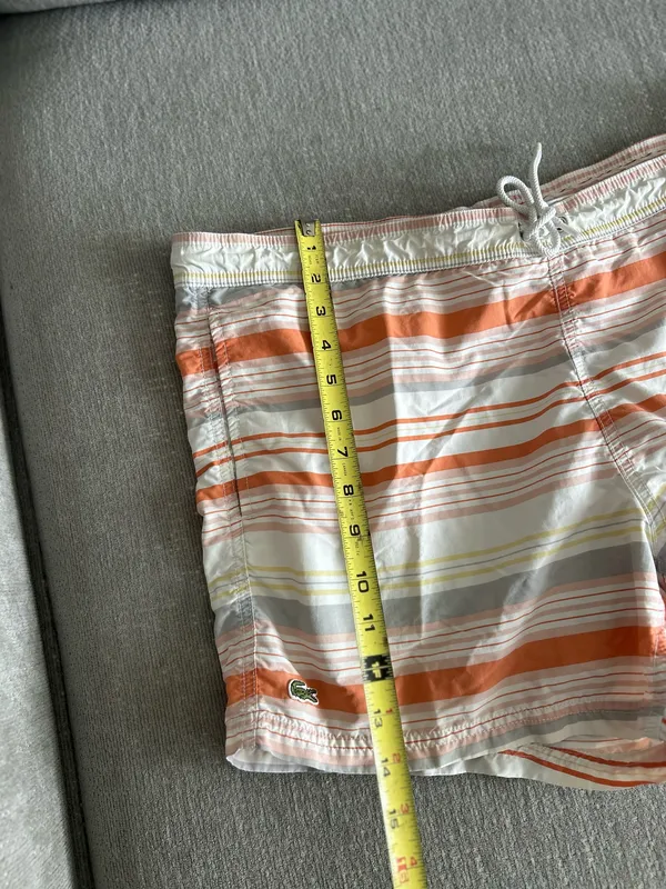 Lacoste Men’s Strip Swim Trunks Shorts Board L Made In France Sailing Club - Image 12