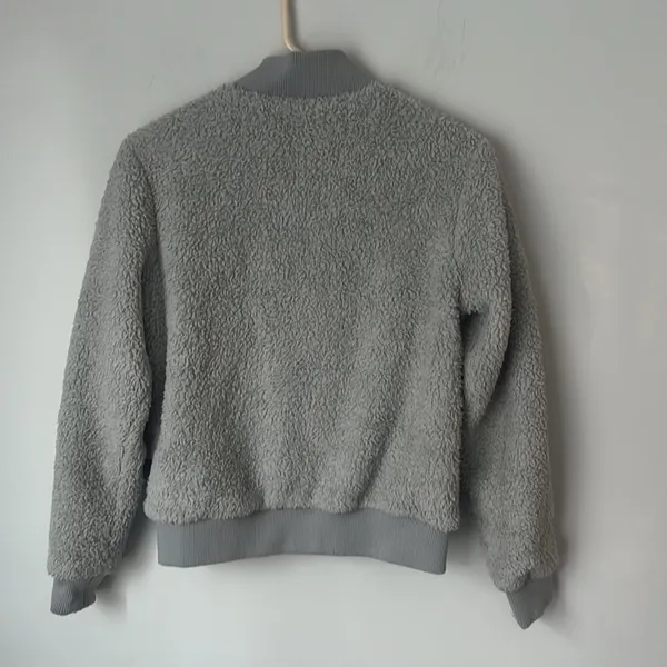 Patagonia Los Gatos Bomber Jacket Women‎ Small Gray Pockets Zip Pockets 🦋 - Image 6