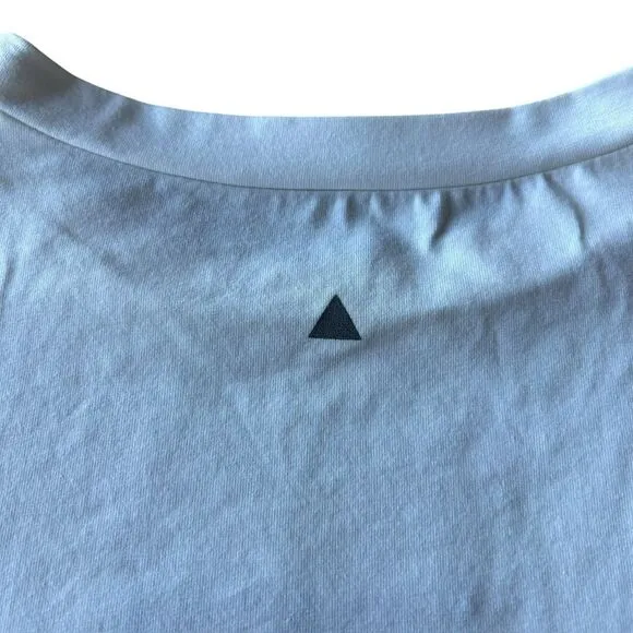 Vitality Balance Athletica Size M Oversized Crop Tee Shirt White Black Logo‎ Gym - Image 6