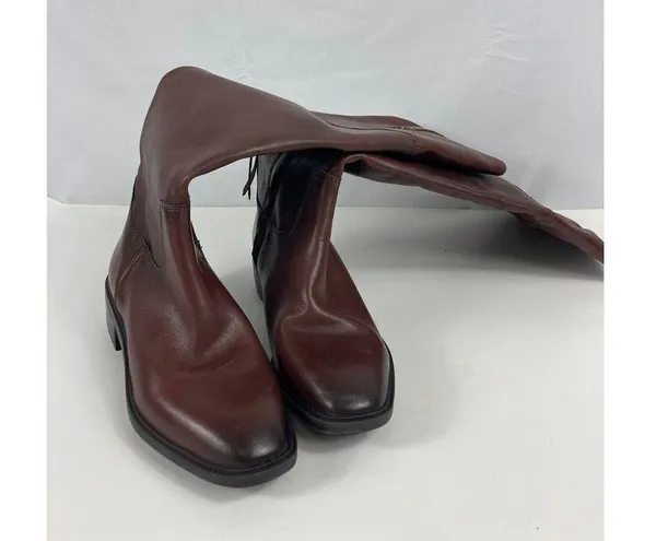 Sam Edelman Knee High Drina Leather Riding Boot Dark Terazzo Brown Size 5.5 - Image 3