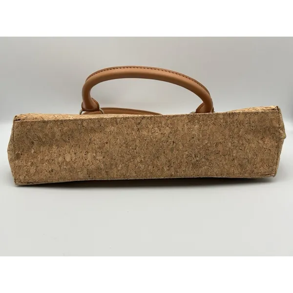 Primeware Cork Insulated Wine Bag Purse Carrier Zipper Close with Corkscrew - Image 5