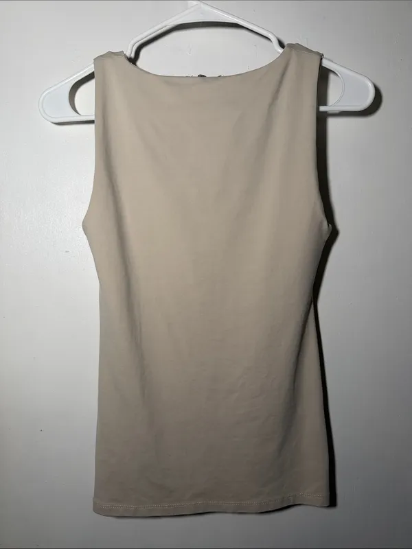 Zara Neutral Beige Scoop Neck Tank Top - Image 2
