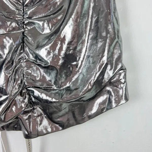 Mistress Rocks NWT Next Up Metallic Silver Mini Skirt Size XS NEW - Image 13