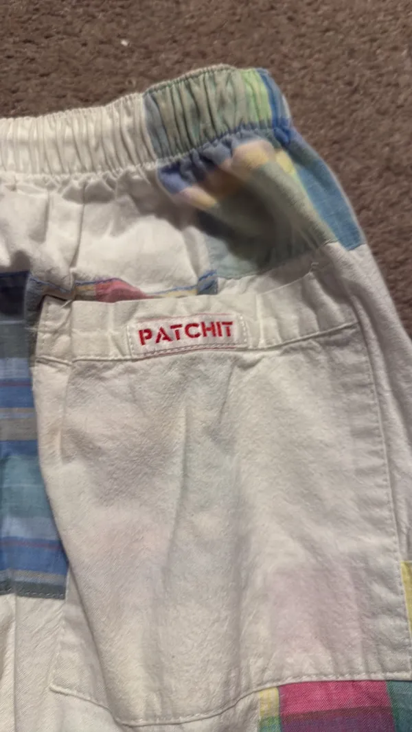 Vintage Patchit Patchwork Cotton Pants Multiple Size M - Image 2
