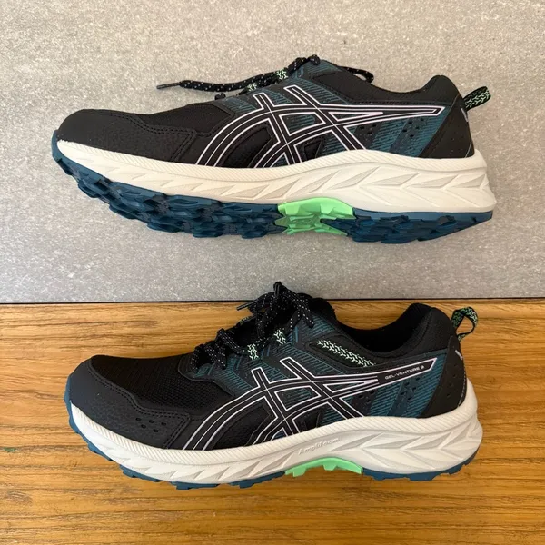 ASICS GEL Venture 9 Women's Trail Running Shoes Black Violet Blue Size 11 Wide - Image 2