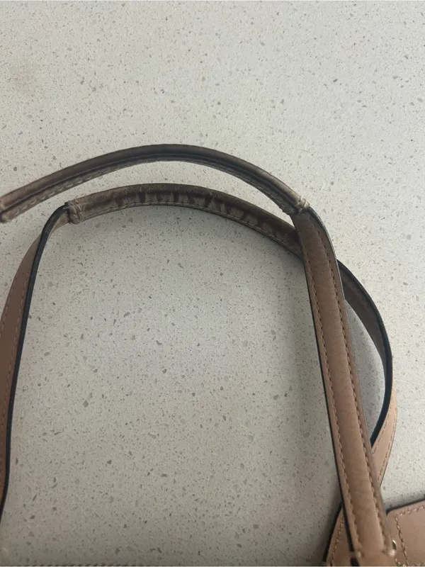 Coach Nancy Satchel Signature Brown Logo Print Purse Bag EUC - Image 7