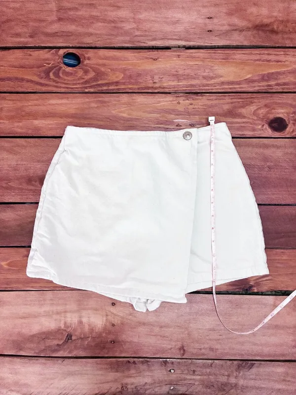 DeFacto Mini Denim Skort High Waisted - Cream - Size 2 / XS - Image 7